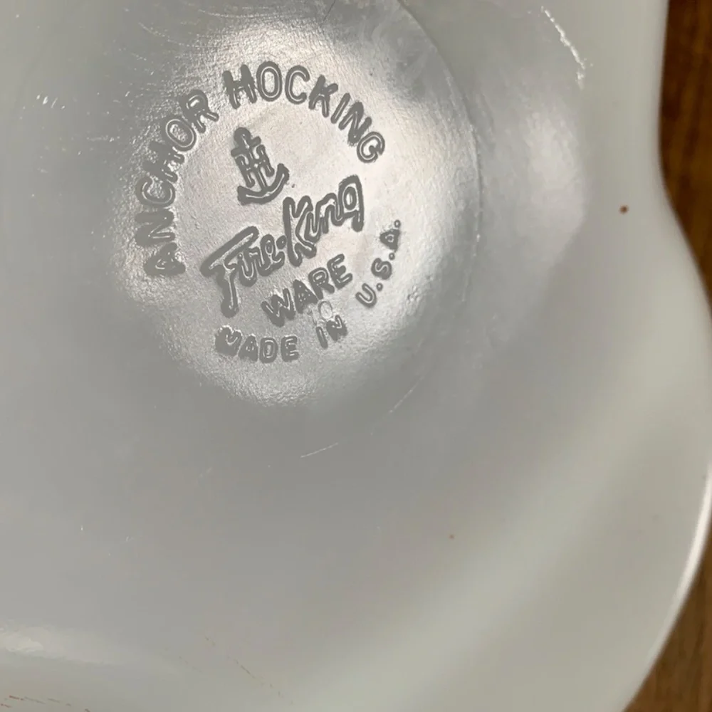 40's Fire King Milk Glass Divided Dish